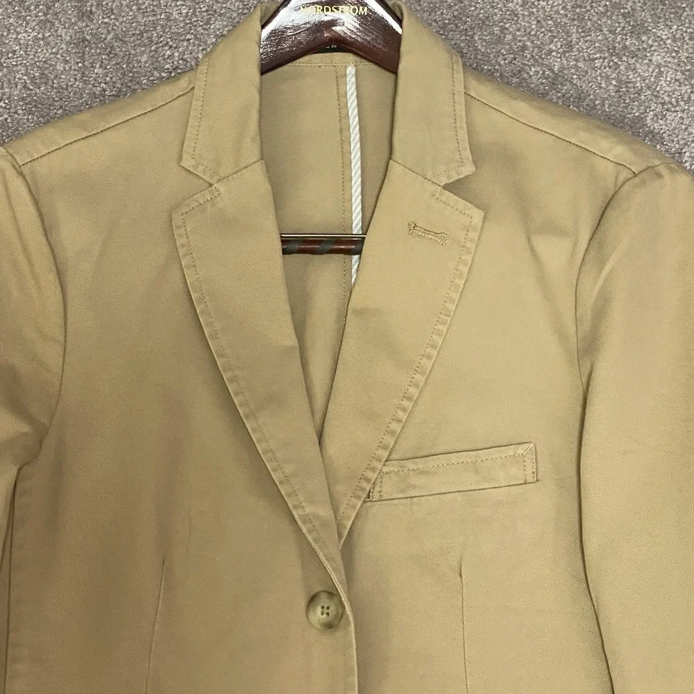 J‎ Crew Mens S Unstructured Cotton Blazer Khaki Sport Coat Preppy Y2K Academia
